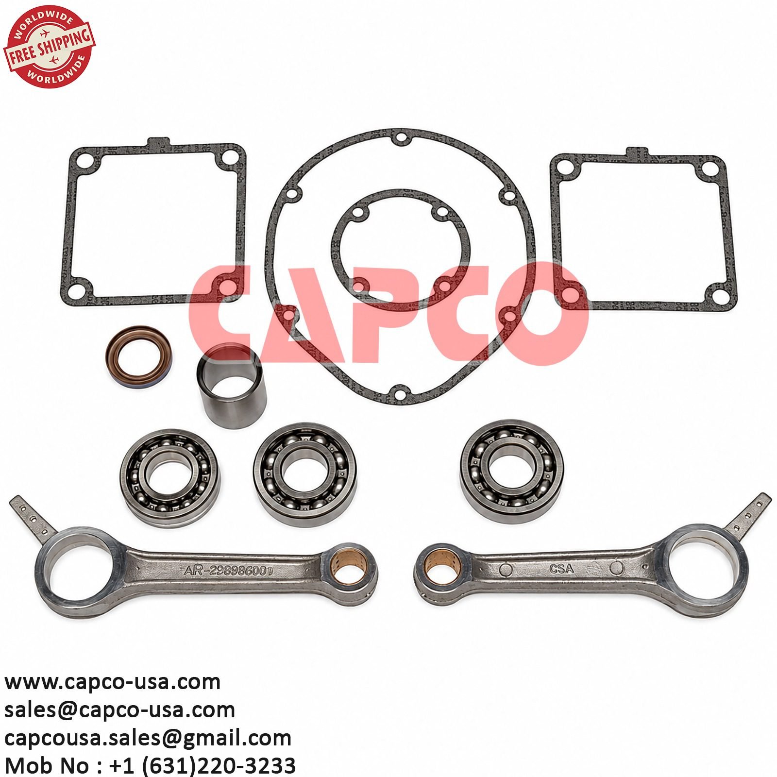 KIT BEARING CONNECTING ROD WITH GASKETS AND OIL SEAL 32204307/NON OEM/FREE SHIPPING